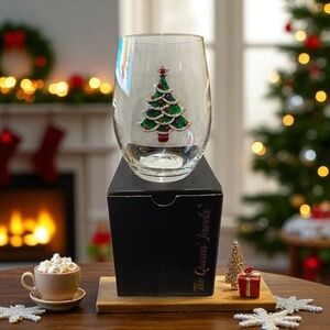 The Queen's Jewels Stemless "CHRISTMAS TREE" Wine Glass